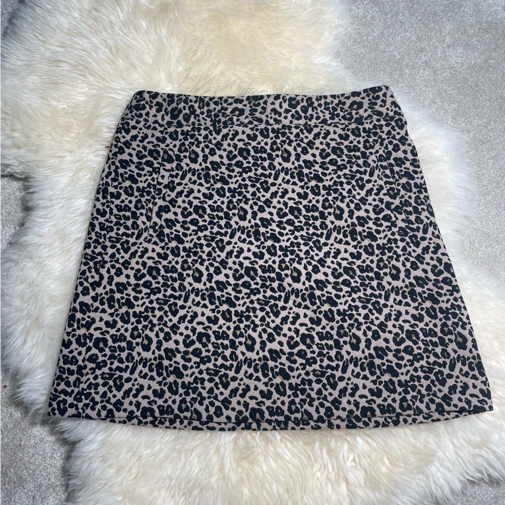 LOFT Cheetah Print mini skirt 10